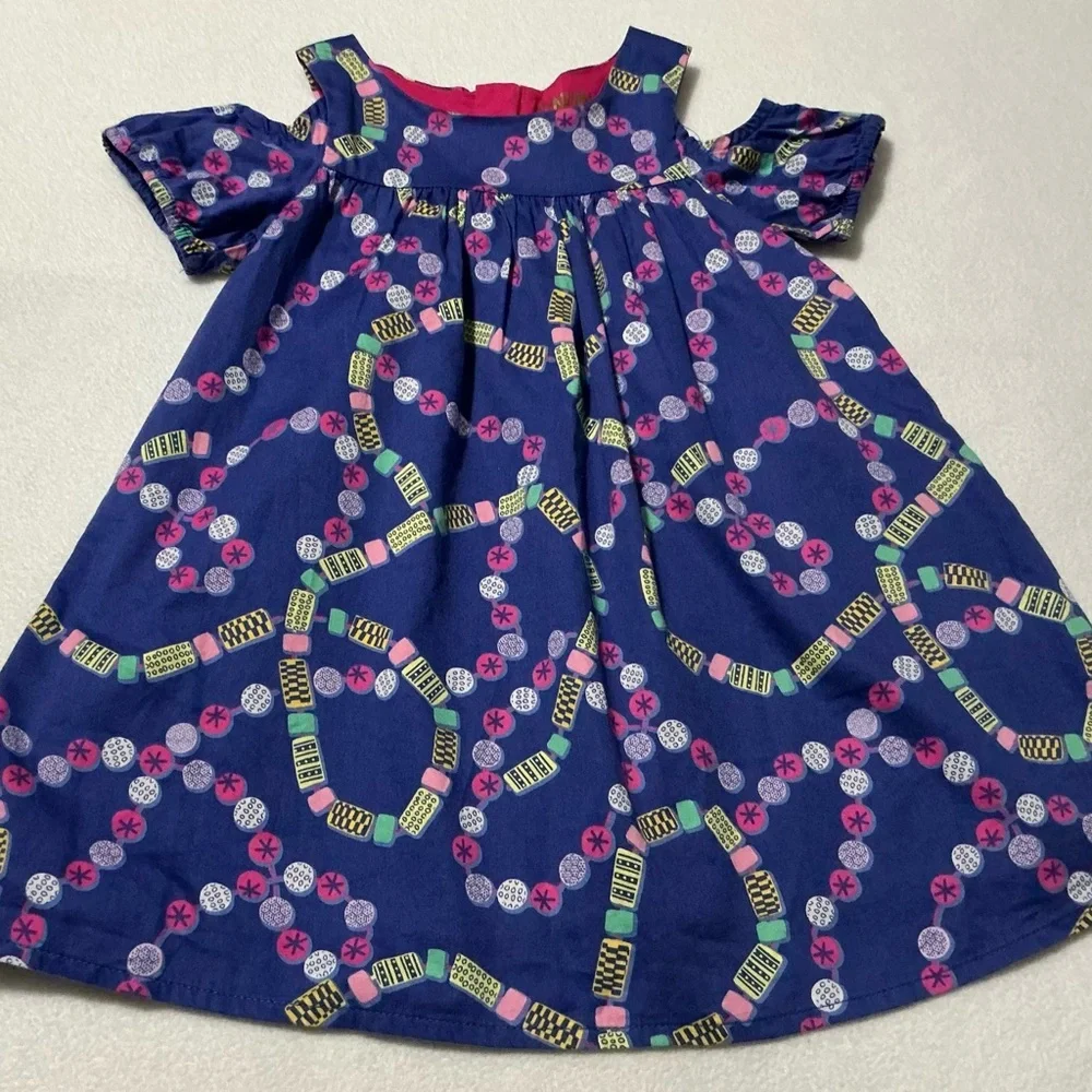 OshKosh B'gosh all cotton lined blue casual dress for spring and summer size 3T